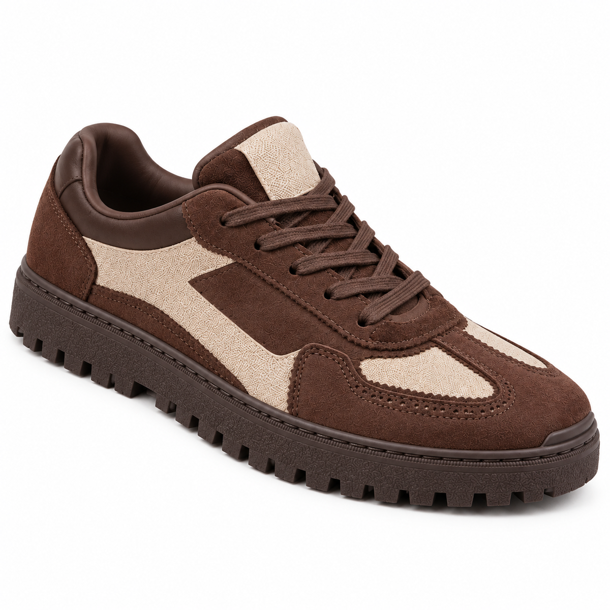 Retro Brown Platform Sneakers