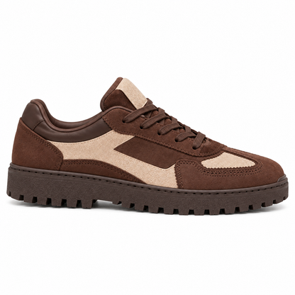 Retro Brown Platform Sneakers