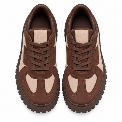 Retro Brown Platform Sneakers