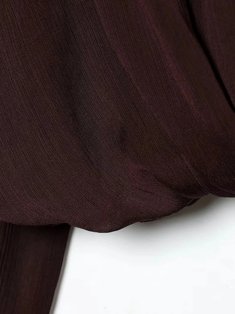 Elegant Chiffon High-Neck Blouse