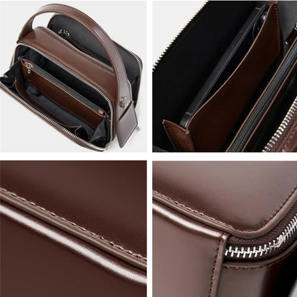 Retro Leather Box Satchel