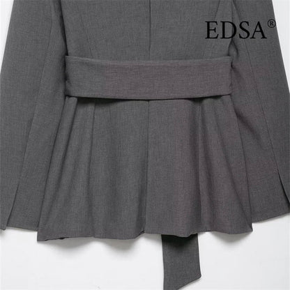 Belted Double-Breasted Blazer