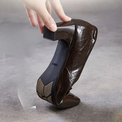 Genuine Leather Comfort Heels