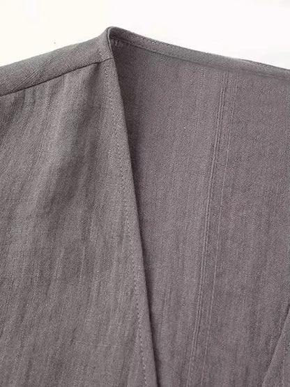 Textured Wrap Kimono Blouse