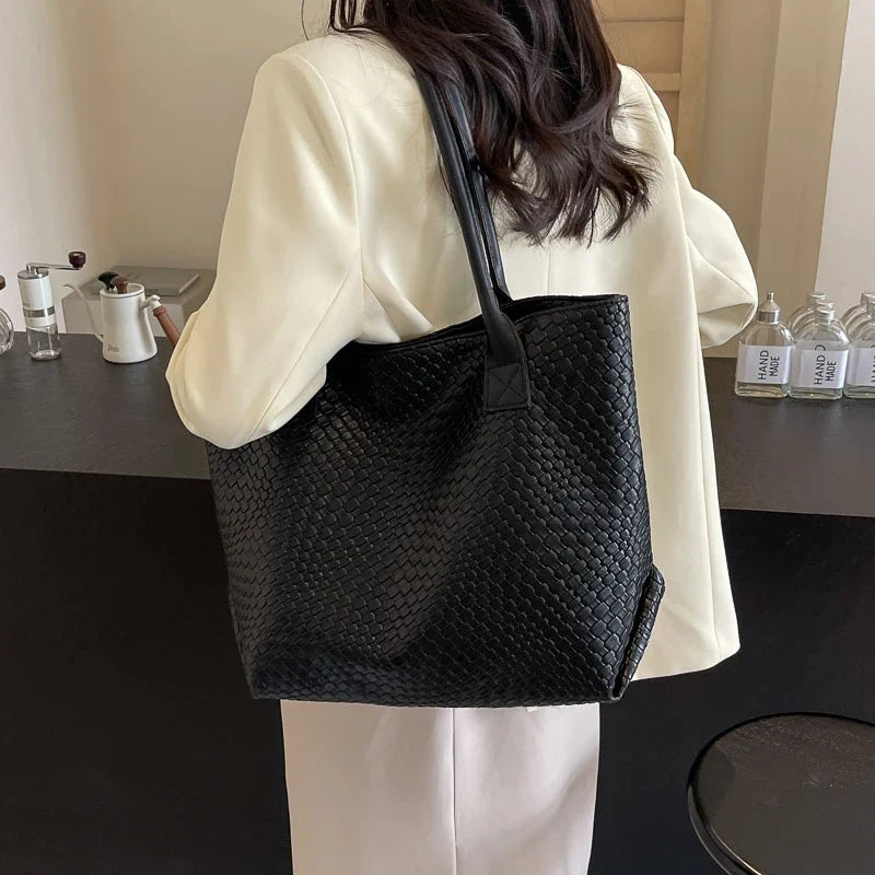 Minimal Woven Tote Bag