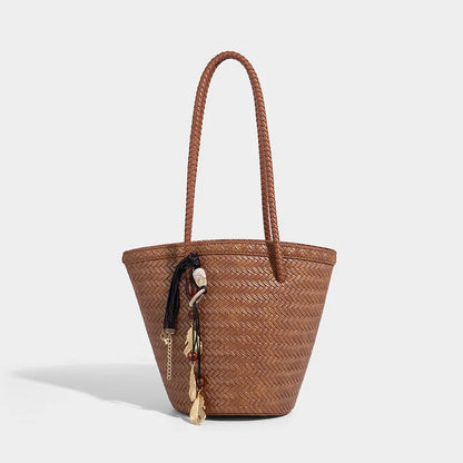 Rattan Market Tote