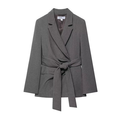 Belted Double-Breasted Blazer