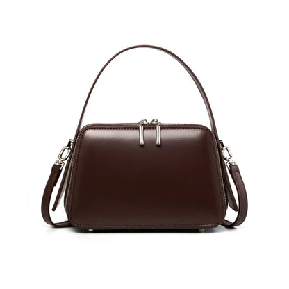 Retro Leather Box Satchel