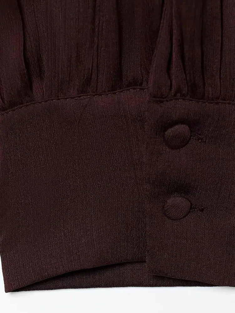 Elegant Chiffon High-Neck Blouse