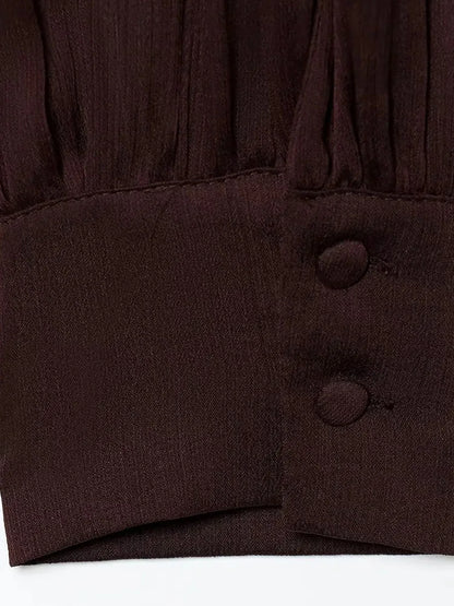 Elegant Chiffon High-Neck Blouse