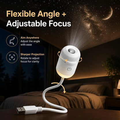 USB Star Sky Projector Lamp, Mini Galaxy Bedroom Night Light
