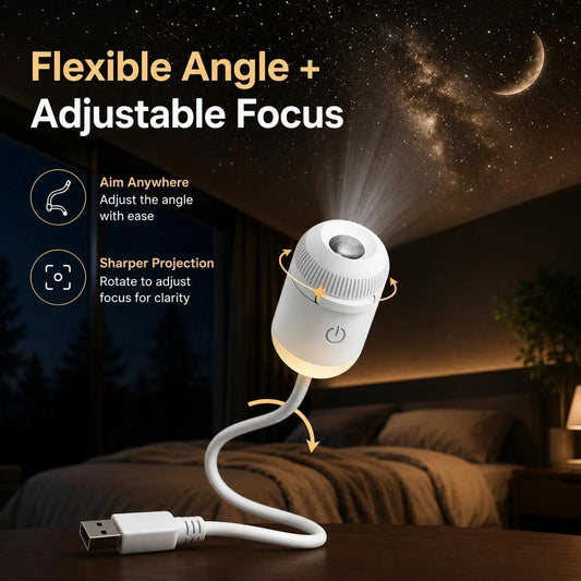 USB Star Sky Projector Lamp, Mini Galaxy Bedroom Night Light