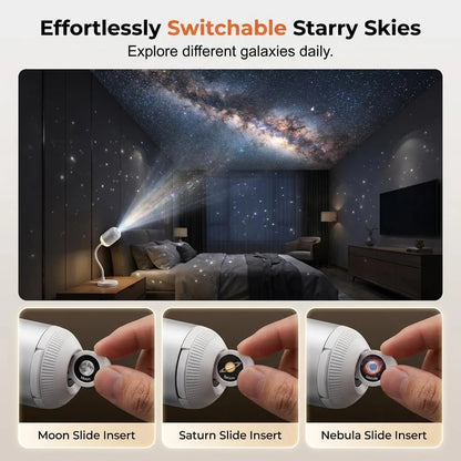 USB Star Sky Projector Lamp, Mini Galaxy Bedroom Night Light